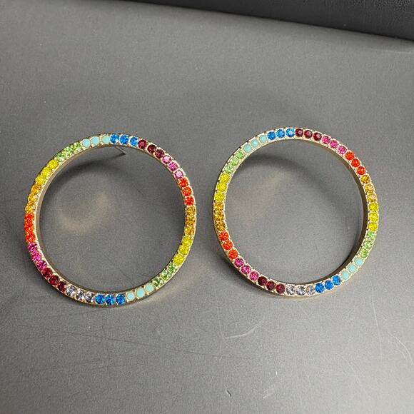 Juicy Couture Jewelry - Juicy Couture Earrings Rainbow Earrings Circle Earrings Hoop Earrings